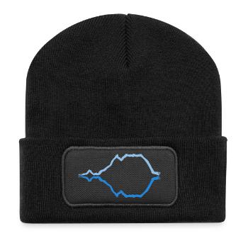 Grimming en miroir - Beanie recyclé à patch - noir - Devant