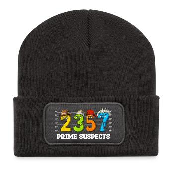 Funny Math Numbers - Recycled Patch Beanie - dark grey - Front