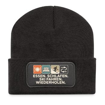 Après Ski Skiing Skiers Skiing - Recycled Patch Beanie - dark grey - Front