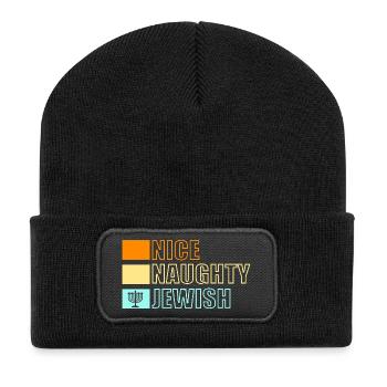 Hanukkah Chanukkah Hanukah - Recycelte Patch Beanie - Schwarz - Vorne