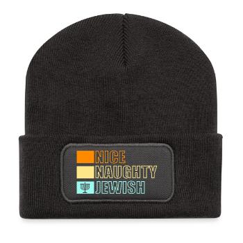 Hanukkah Chanukkah Hanukah - Recycled Patch Beanie - dark grey - Front