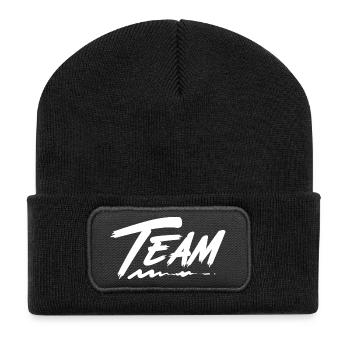 Team  - Recycelte Patch Beanie - Schwarz - Vorne