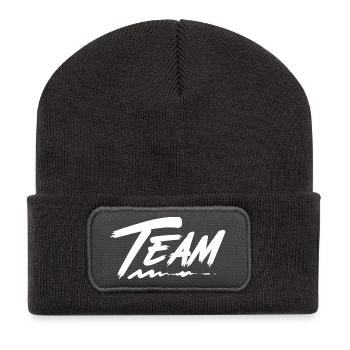 Équipe - Beanie recyclé à patch - charbon - Devant