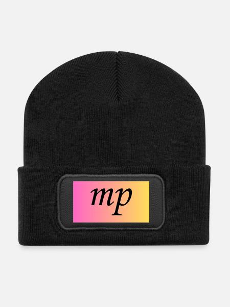 Mezzopiano Mittelleise - Cours de musique - Beanie recyclé à patch - noir