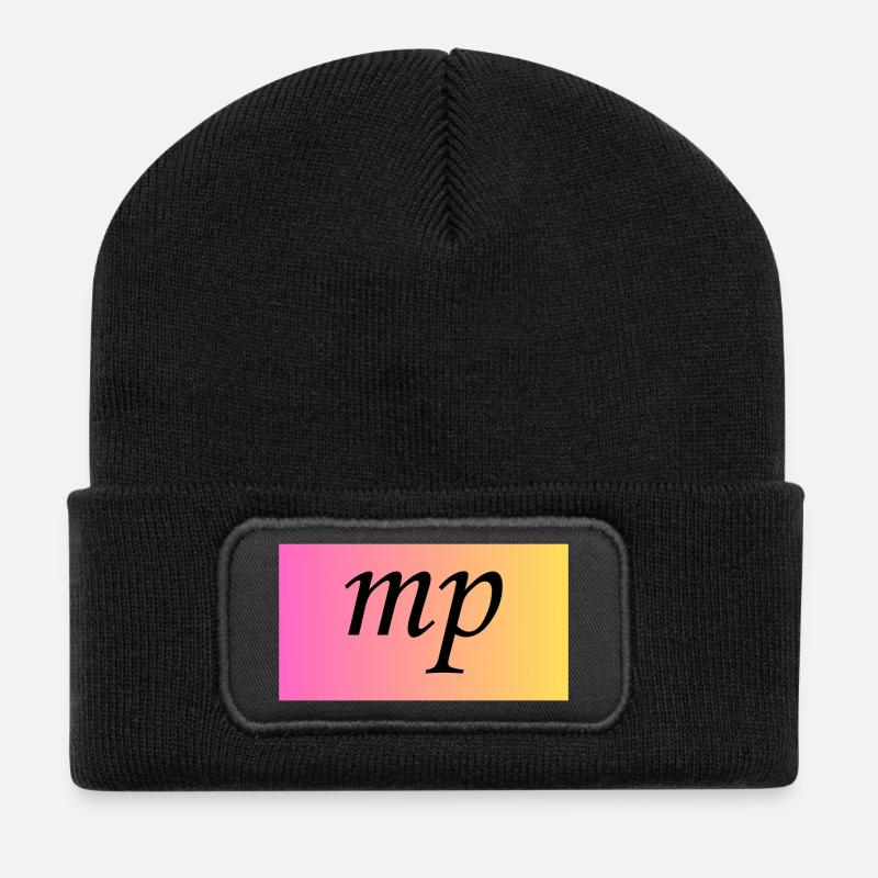Mezzopiano Mittelleise - Cours de musique - Beanie recyclé à patch - noir