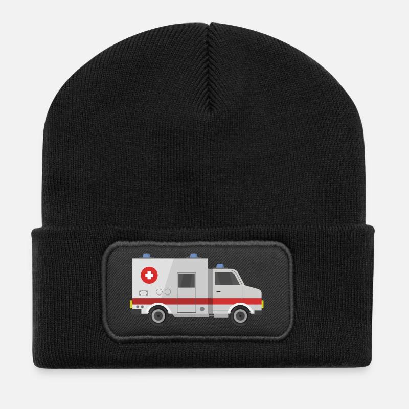 Ambulance - Recycled Patch Beanie - black