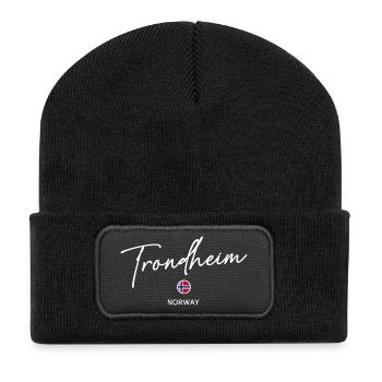 Trondheim - Norway Flag - Norge - Norwegen - Recycled Patch Beanie - black - Front