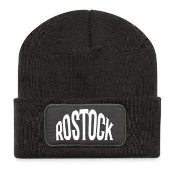 Rostock - Beanie recyclé à patch - charbon - Devant