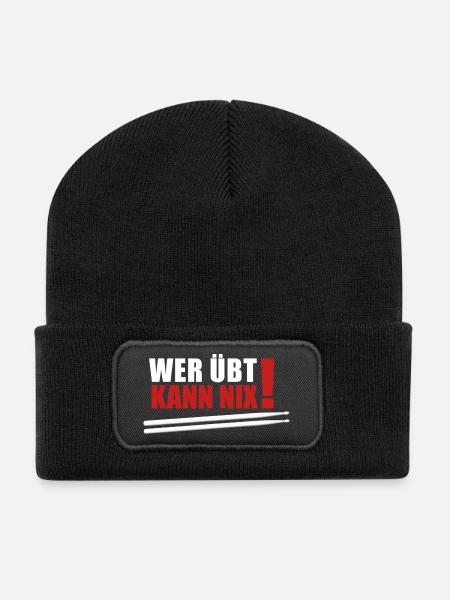 Who practices can't do anything - Recycled Patch Beanie - black