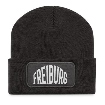 Fribourg - Beanie recyclé à patch - charbon - Devant