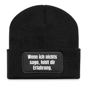If I don't say anything, you lack experience - Recycled Patch Beanie - black - Front