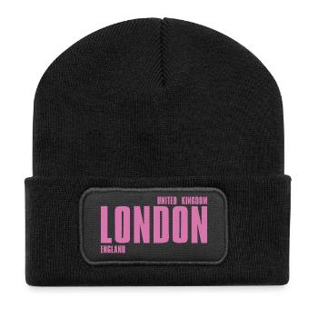 Mot Rose de Londres - Beanie recyclé à patch - noir - Devant