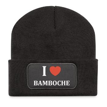 I like Bamboche - Recycled Patch Beanie - dark grey - Front
