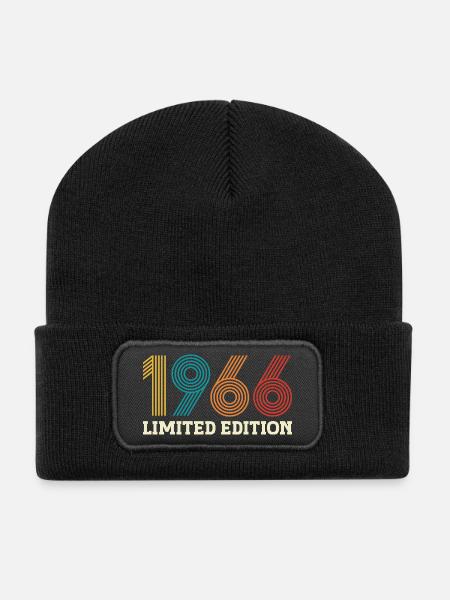 1966 édition Limitée Vintage 60 ans Anniversaire - Beanie recyclé à patch - noir
