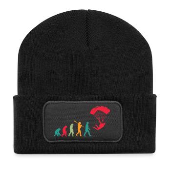 Parachutiste Evolution Parachutiste - Beanie recyclé à patch - noir - Devant