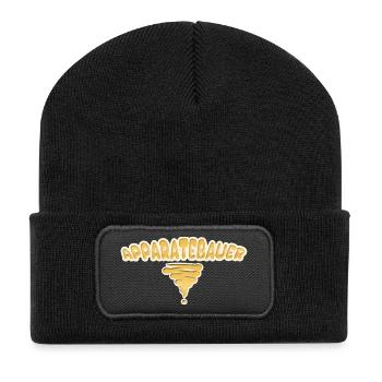 Style Apparatebauer - Recycelte Patch Beanie - Schwarz - Vorne