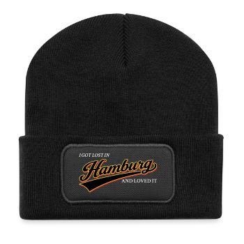 I Got Lost In Hamburg And Loved It - Recycled Patch Beanie - black - Front