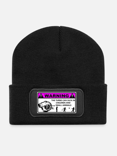 Turbo Warning Kids - Recycled Patch Beanie - black