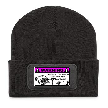 Turbo Warning Kids - Recycled Patch Beanie - dark grey - Front