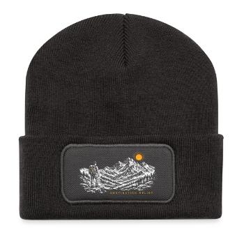 Hiker Sunrise Destination Relief Light - Recycled Patch Beanie - dark grey - Front
