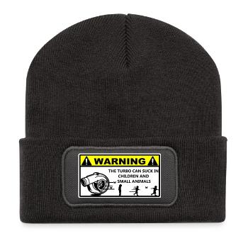 Turbo Warning - Recycled Patch Beanie - dark grey - Front