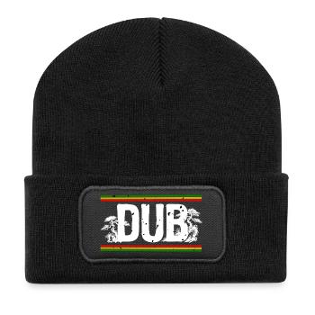 Dub Roots Reggae Wald - Recycelte Patch Beanie - Schwarz - Vorne