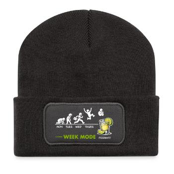 Vivement le week-end - Vendredi c'est tequila - Beanie recyclé à patch - charbon - Devant