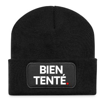 Bien tenté - Beanie recyclé à patch - noir - Devant