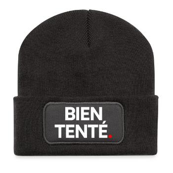 Bien tenté - Beanie recyclé à patch - charbon - Devant
