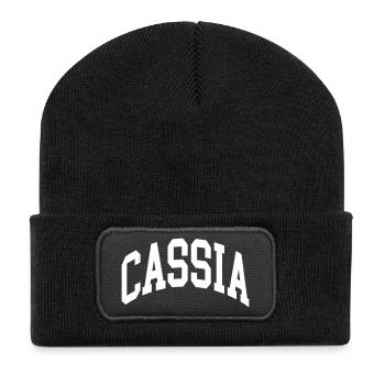 Cassia - Recycelte Patch Beanie - Schwarz - Vorne