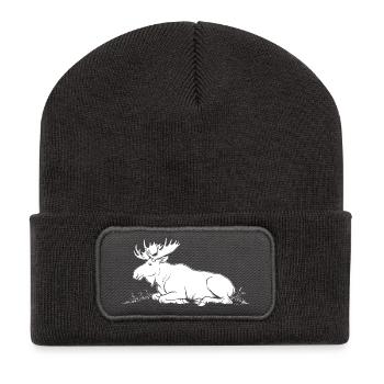 Elk - Recycled Patch Beanie - dark grey - Front