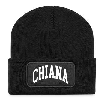Chiana - Recycelte Patch Beanie - Schwarz - Vorne