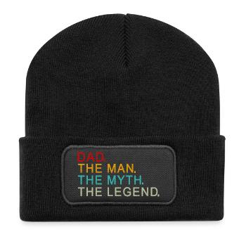 Legendary Dad The Man The Myth The Legend Gift - Recycled Patch Beanie - black - Front