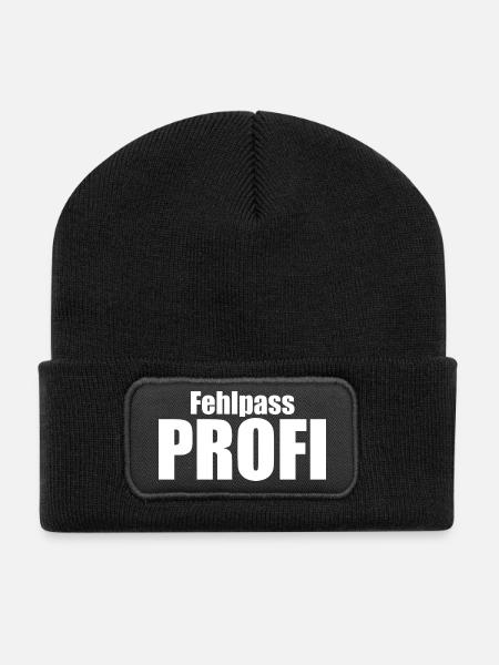 Fehlpass PROFI - Recycelte Patch Beanie - Schwarz