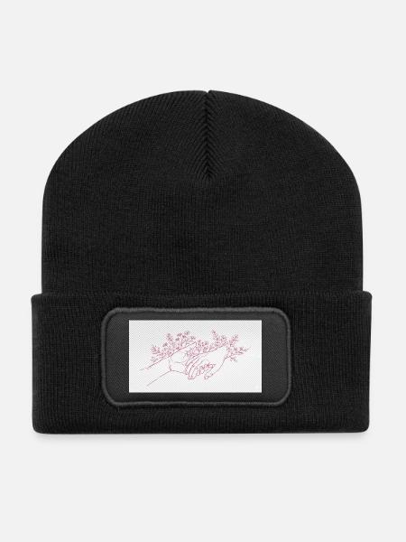 Main du Protecteur - Beanie recyclé à patch - noir