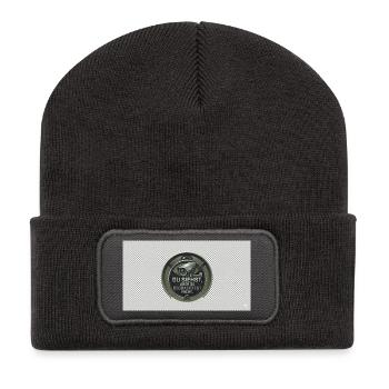 DU SIEHST - Recycelte Patch Beanie - Dunkelgrau - Vorne