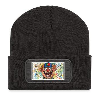 Magie du football clown portugais - Beanie recyclé à patch - charbon - Devant