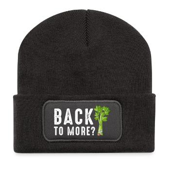 Zurück zu mehr Sellerie - Recycelte Patch Beanie - Dunkelgrau - Vorne