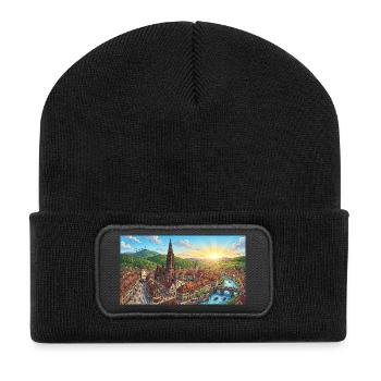 Forêt-Noire - Beanie recyclé à patch - noir - Devant
