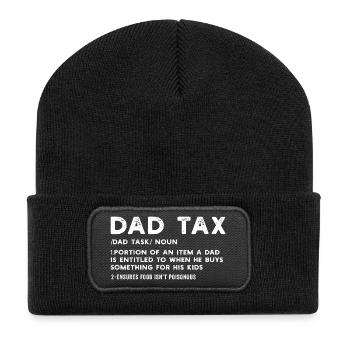 T-shirt de définition de la taxe pour les pères - Beanie recyclé à patch - noir - Devant
