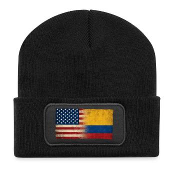 Identité du drapeau d’amitié États-Unis-Paraguay - Beanie recyclé à patch - noir - Devant