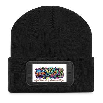 Eigener Raum Graffiti Kunst - Recycelte Patch Beanie - Schwarz - Vorne