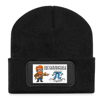 Be Rational Math Cartoon - Recycelte Patch Beanie - Schwarz - Vorne