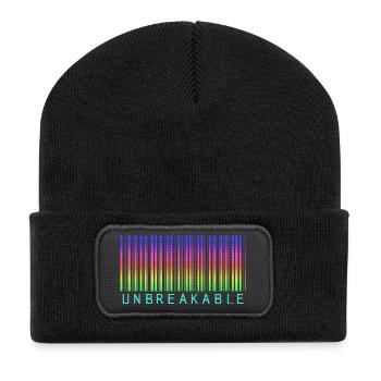 Barcode Unbreakable Rainbow - Recycled Patch Beanie - black - Front