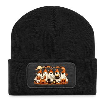 Halloween trick or treet ghosts - Recycled Patch Beanie - black - Front