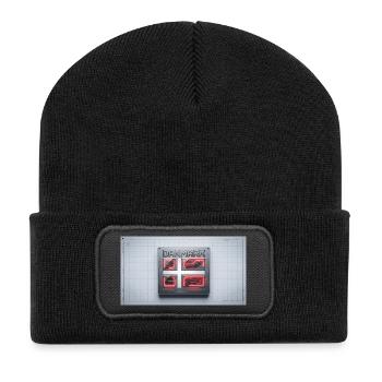 Danmark Neon Quad Panel - Recycelte Patch Beanie - Schwarz - Vorne