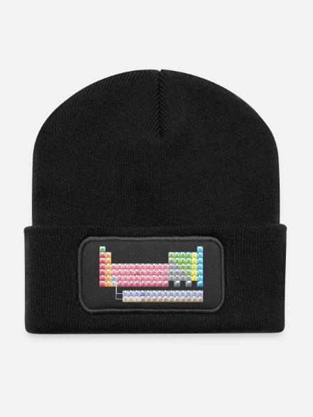 Mendeleiev - Beanie recyclé à patch - noir