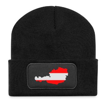 oesterreich - Recycelte Patch Beanie - Schwarz - Vorne