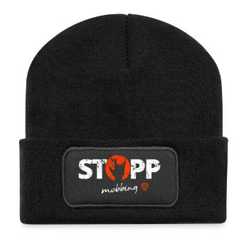 Stop bullying 5 - Recycled Patch Beanie - black - Front