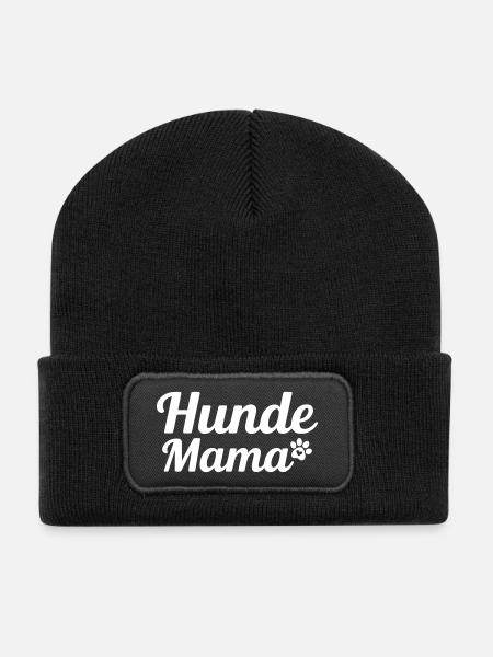 Hunde Mama - Recycelte Patch Beanie - Schwarz